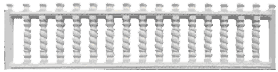 Форма панели бетонного наборного забора, позиция - 38