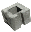Форма блока бетонного наборного забора, позиция - 46